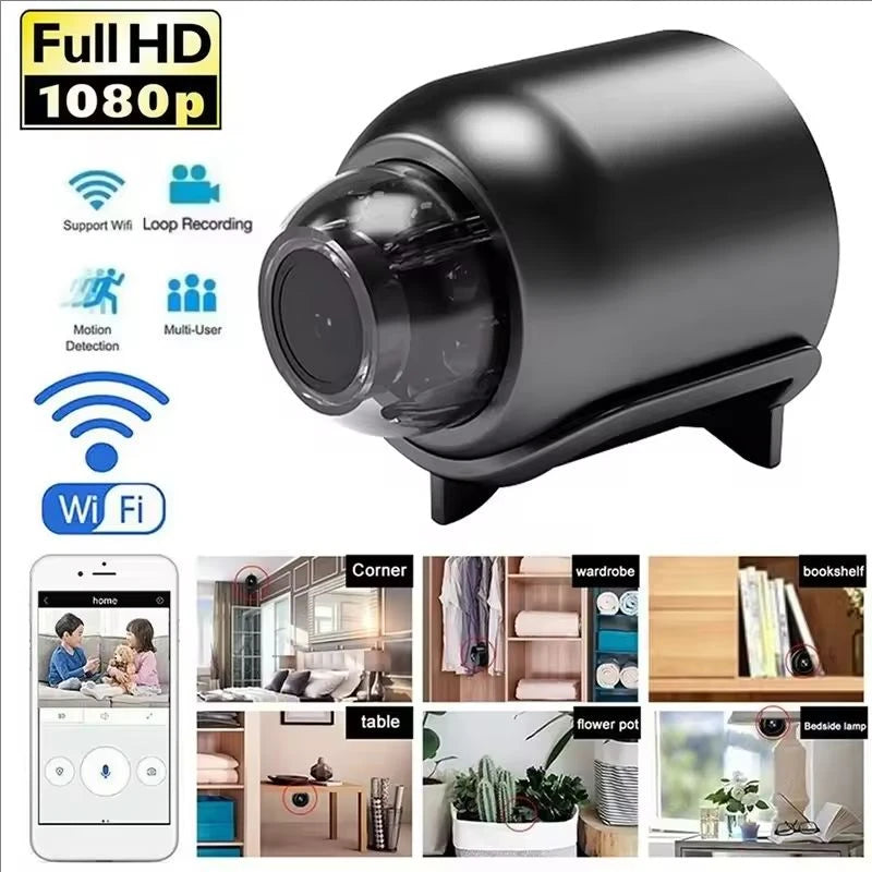 1080P HD Mini Camera WiFi Wireless HD Night Vision Camera Home X5 Remote Camera Kids Pet Safety Monitoring