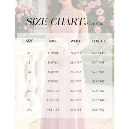 Wedtrend Women's Formal Dress, Halter Long Prom Dress Floral Lace Bridesmaid Dresses