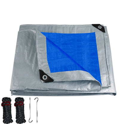 Tarpaulin Waterproof Canopy Heavy Duty Tarp Sheet Cover with Grommet Multi Rain Cover For Outdoor Terrace Plant Garden Porch