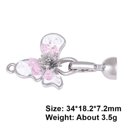 Juya Handmade Decorative Flower Connector Fastener Lock Hooks Clasps Accessories For DIY Women Fashion Needlework Jewelry Making