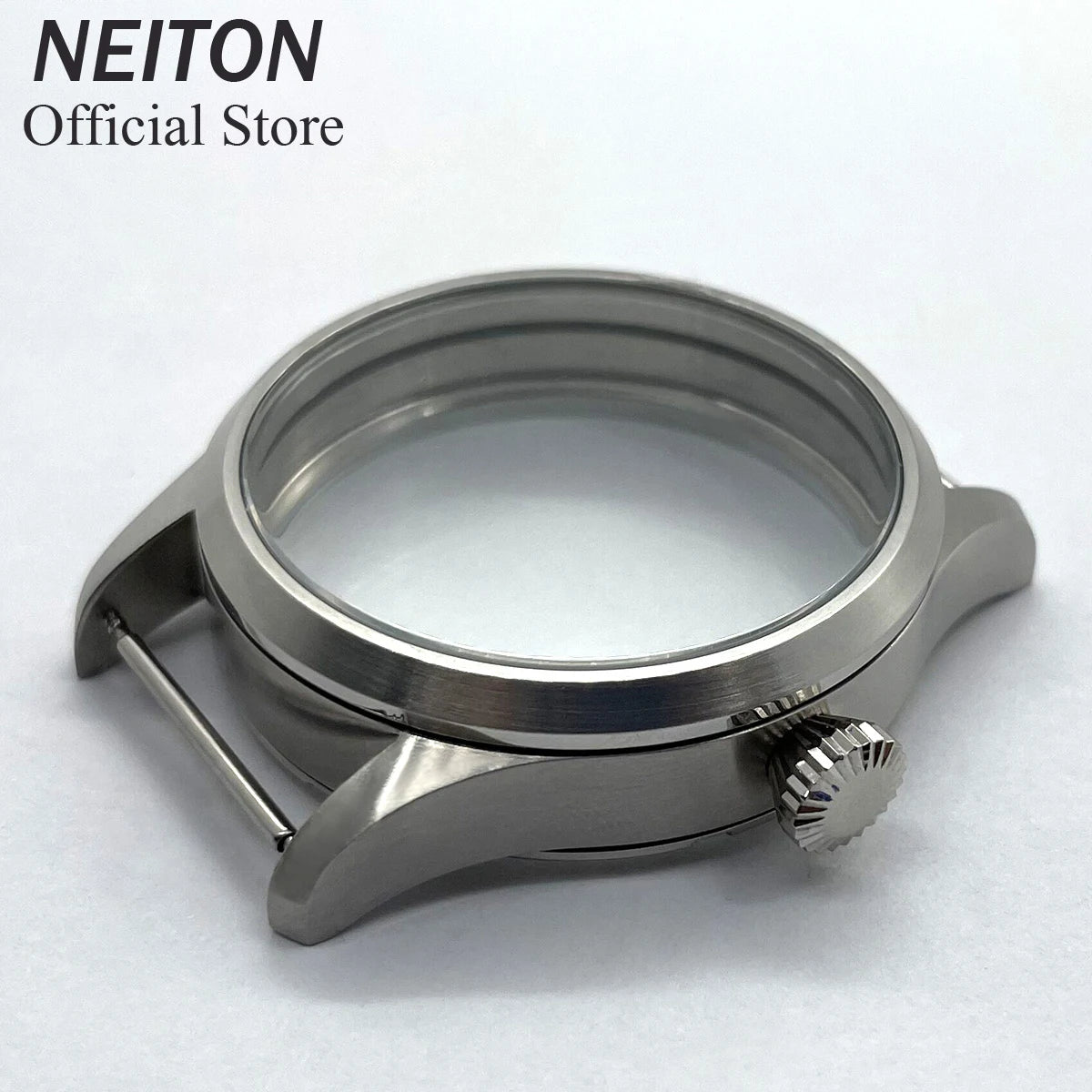 NEITON 42mm Manual Watch Case See-through Back Fit ETA 6497 6498 ST3600 3602 Bronzed/PVD Black