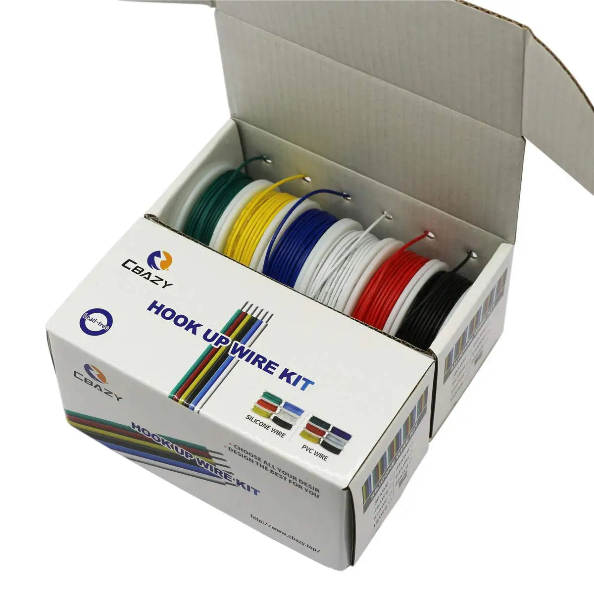 24 Gauge Hook up Wire Kit 6 Colors 33ft Each Stranded Electrical Wire 24 AWG PVC Tinned Copper