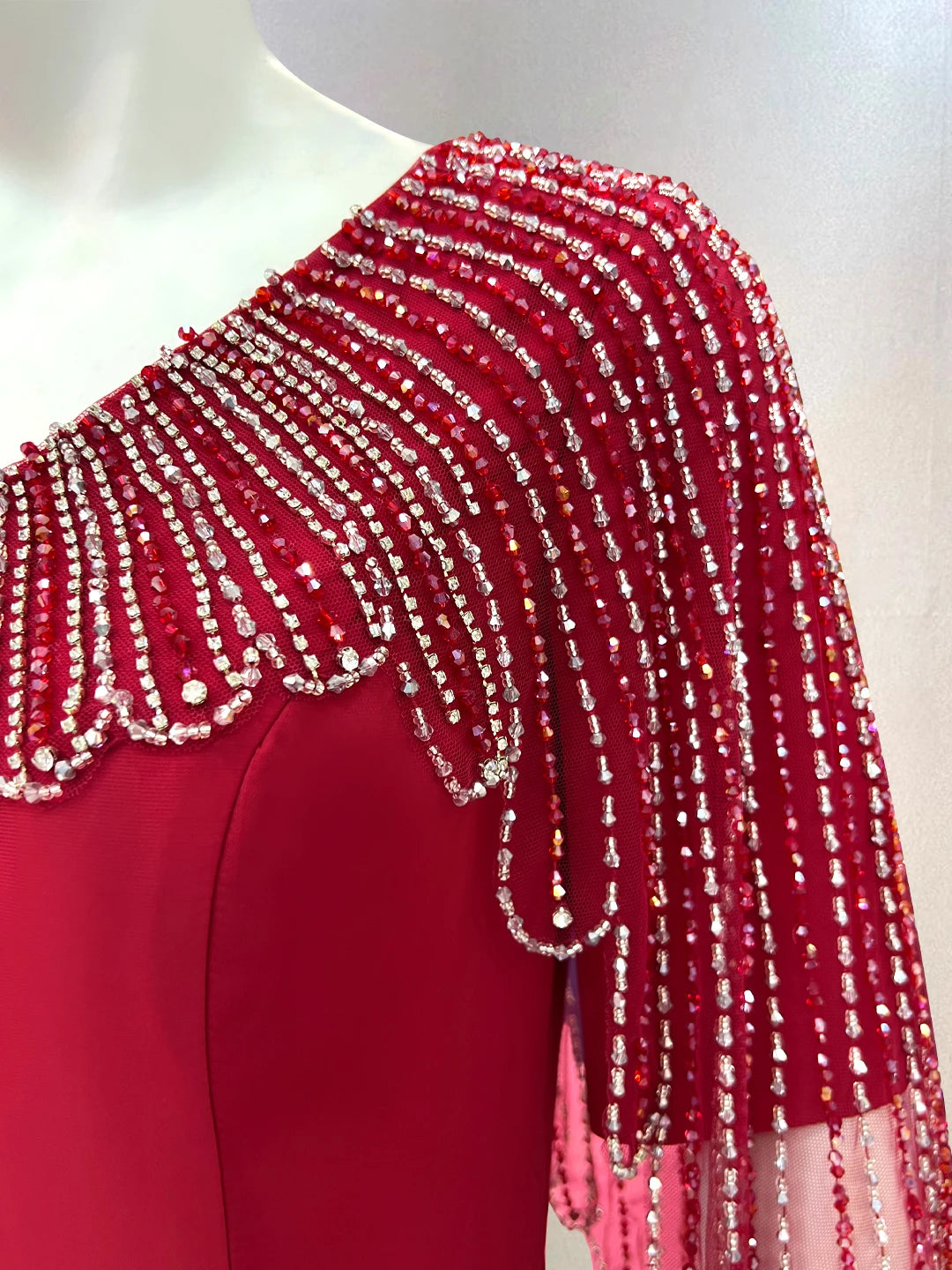 Light luxury high-end temperament dinner party nail bead wedding mother dress evening gown