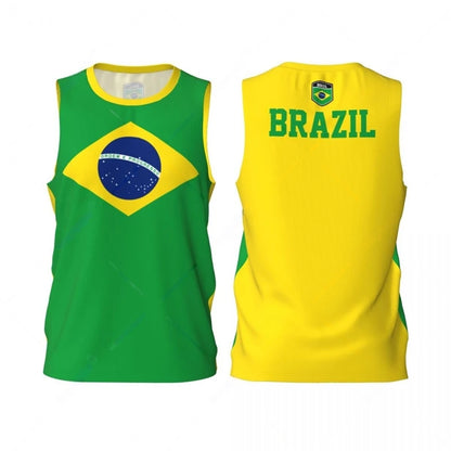 Beazil Flag Basketball Tank Top Fashion Summer 3D National Emblem Printed Jersey Vest Loose Breathable Sports Sleeveless Tees