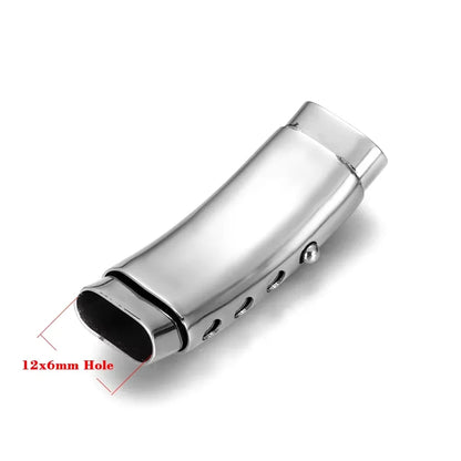 5Pcs Adjustable Stainless Steel Bayonet Clasps 3mm 4mm 5mm 6mm for DIY Leather Cord Bracelet Buckle Jewelry Making Supplies