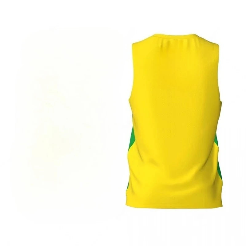 BRAZIL Style Flag Football Tank Top Fashion Summer 3D Printed Jersey Vest Loose Breathable Sports Basketball Sleeveless Tees