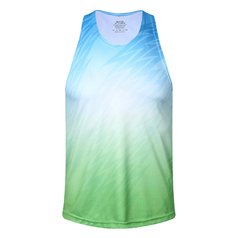 Men's Sports Vest Marathon Running Sleeveless Quick Drying Vest Ultra Light Track Field Polyester Jersey Breathable Sportswear