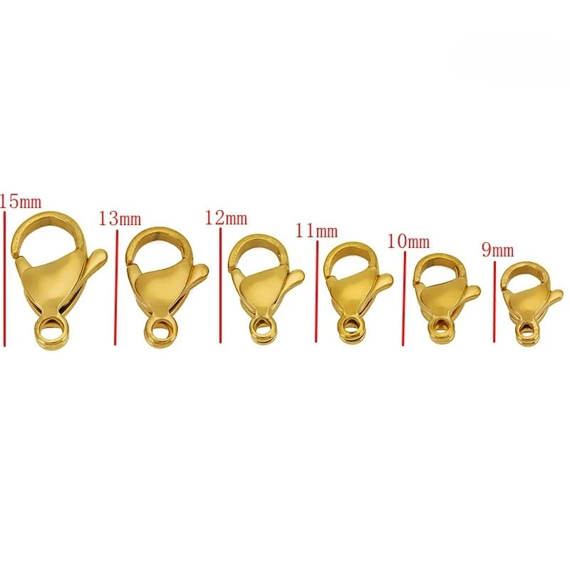 20pcs Stainless Steel Lobster Clasps With Jump Rings Connectors Clasp for Bracelet Necklace DIY Jewellery Making Supplies