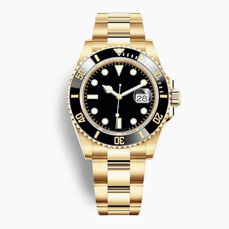 904L Stainless Steel Mens Mechanical Automatic Watches Polished Case Latest Fashion Style Black Blue Gradient Dial Anti Scratch