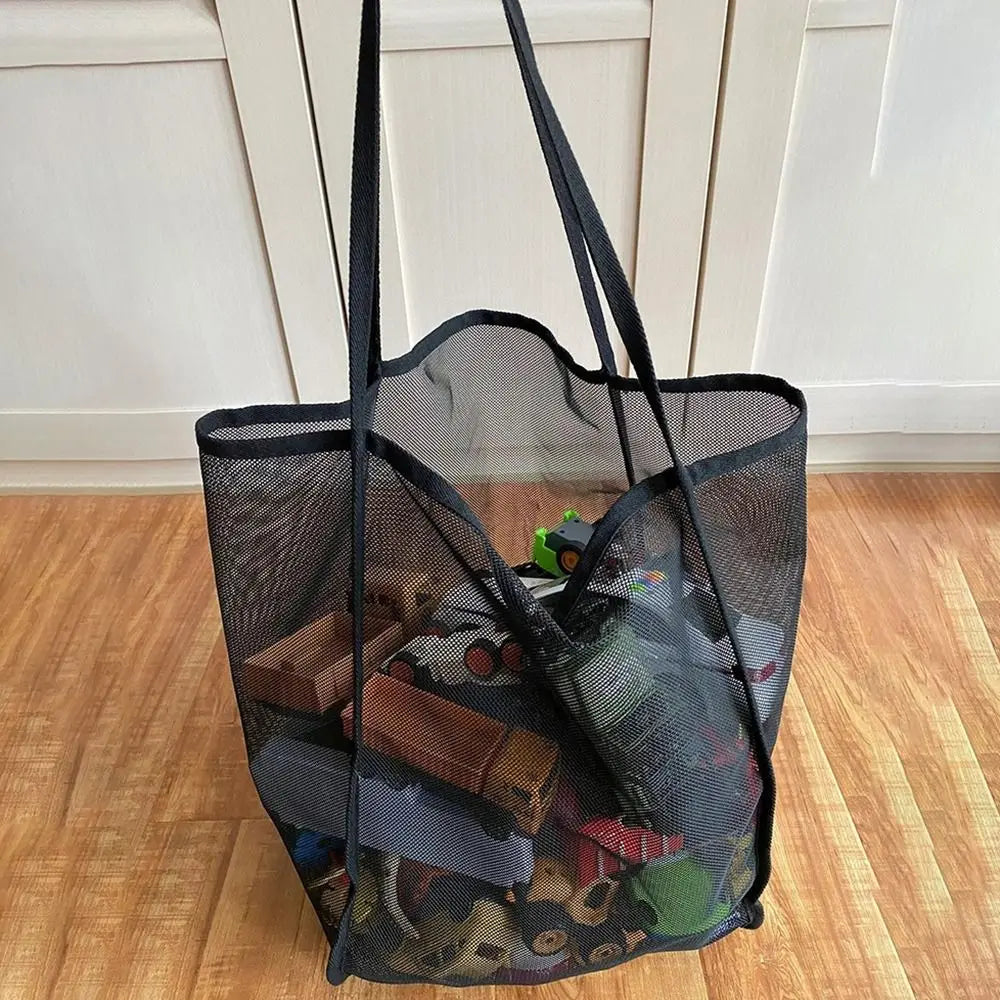 Mesh Beach Bag Lightweight, Breathable & Quick-Dry Travel Tote for Beach Trips Outdoor Activities, and Storage of Towels Toys