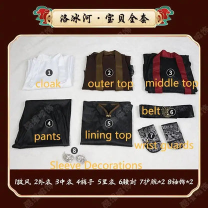 Anime Luo BingHe Cosplay Costume Ancient Costume Cosplay Wig Prop For Halloween Women The Scum Villain's Self-Saving System