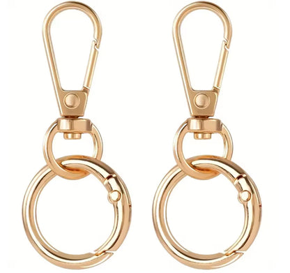 3/6/15 Sets Swivel Snap Hooks Double Opening Keychain Clip Rings Metal Lobster Claw Clasp for Hardware Crafts Lanyard Making
