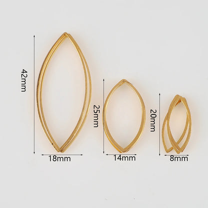 20Pcs Gold Silver Hollow Frame Bezel Charms Pendants Geometric Connectors for Jewelry Making Suppliers Diy Earings Accessories