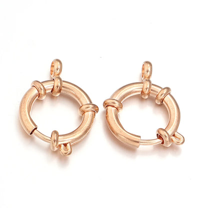 2pcs 316 Stainless Steel Sailor Clasps Round Spring Clasps Hooks For DIY Jewelry Making Bracelet Necklace End Clasps Connectors