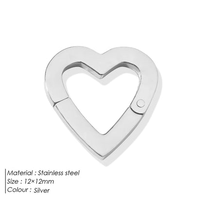 eManco High Quality Stainless Steel 14K PVD Gold Plated Round Skeleton Clasp Head for DIY Bracelet Necklace Jewelry Making