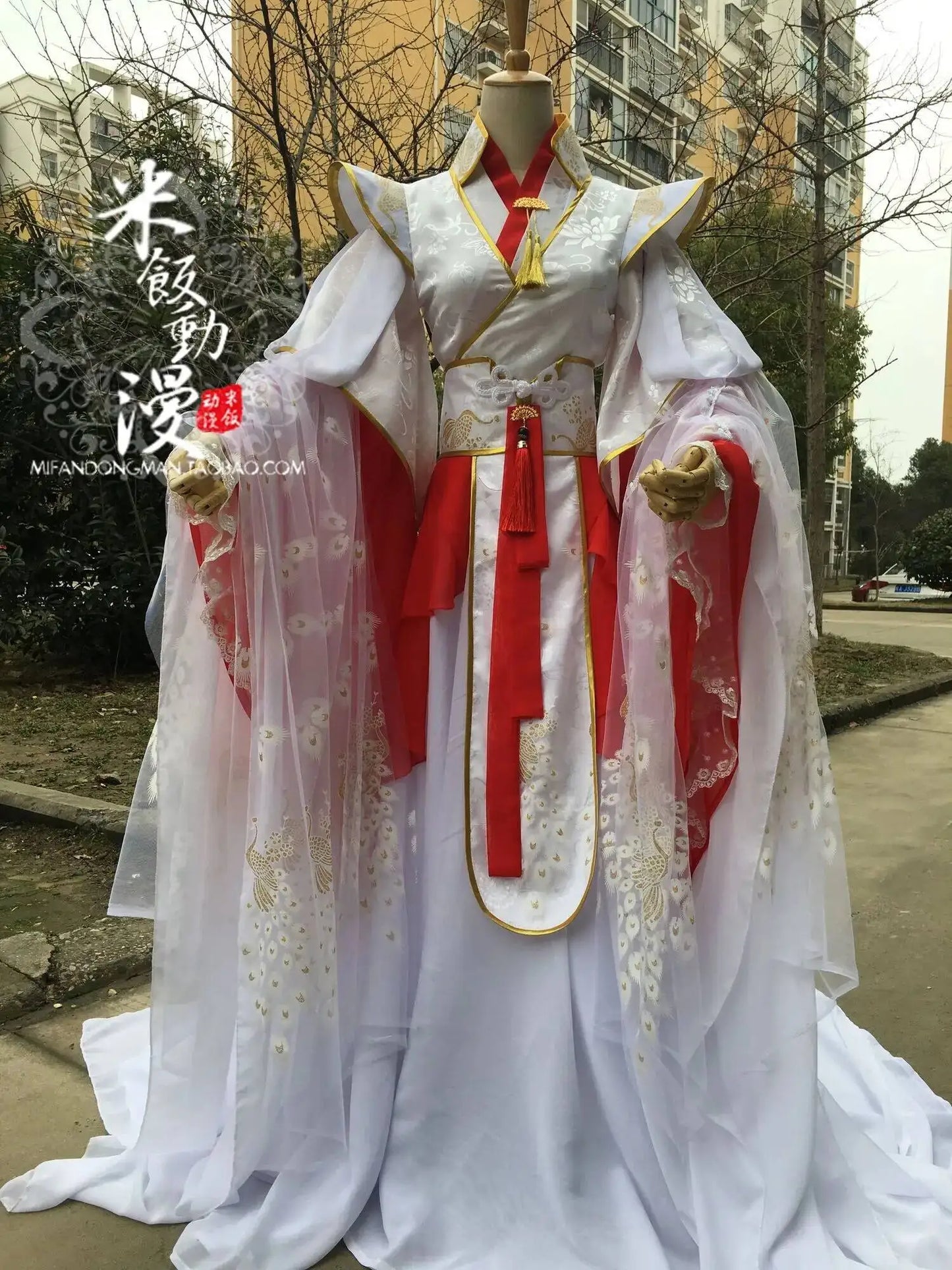 Officials Bless Prince Yue Heavenly Shen Cos Clothing Xie Lian Cosplay Red White Style Ancient Cosplay Costume Hanfu Halloween