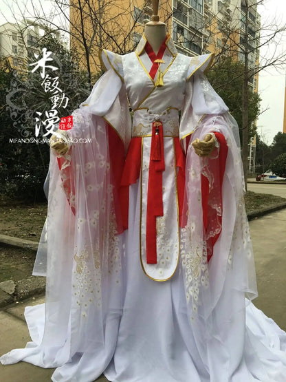 Officials Bless Prince Yue Heavenly Shen Cos Clothing Xie Lian Cosplay Red White Style Ancient Cosplay Costume Hanfu Halloween