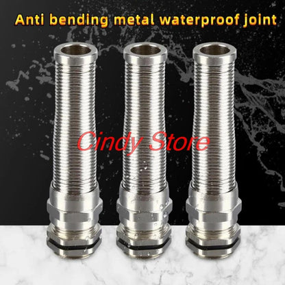 Metric Metal Cable Connector Gland with Spiral Strain Relief M10 M12 M14 M16 M18 M20 -M30 Stainelss Steel Gland for Anti Bending