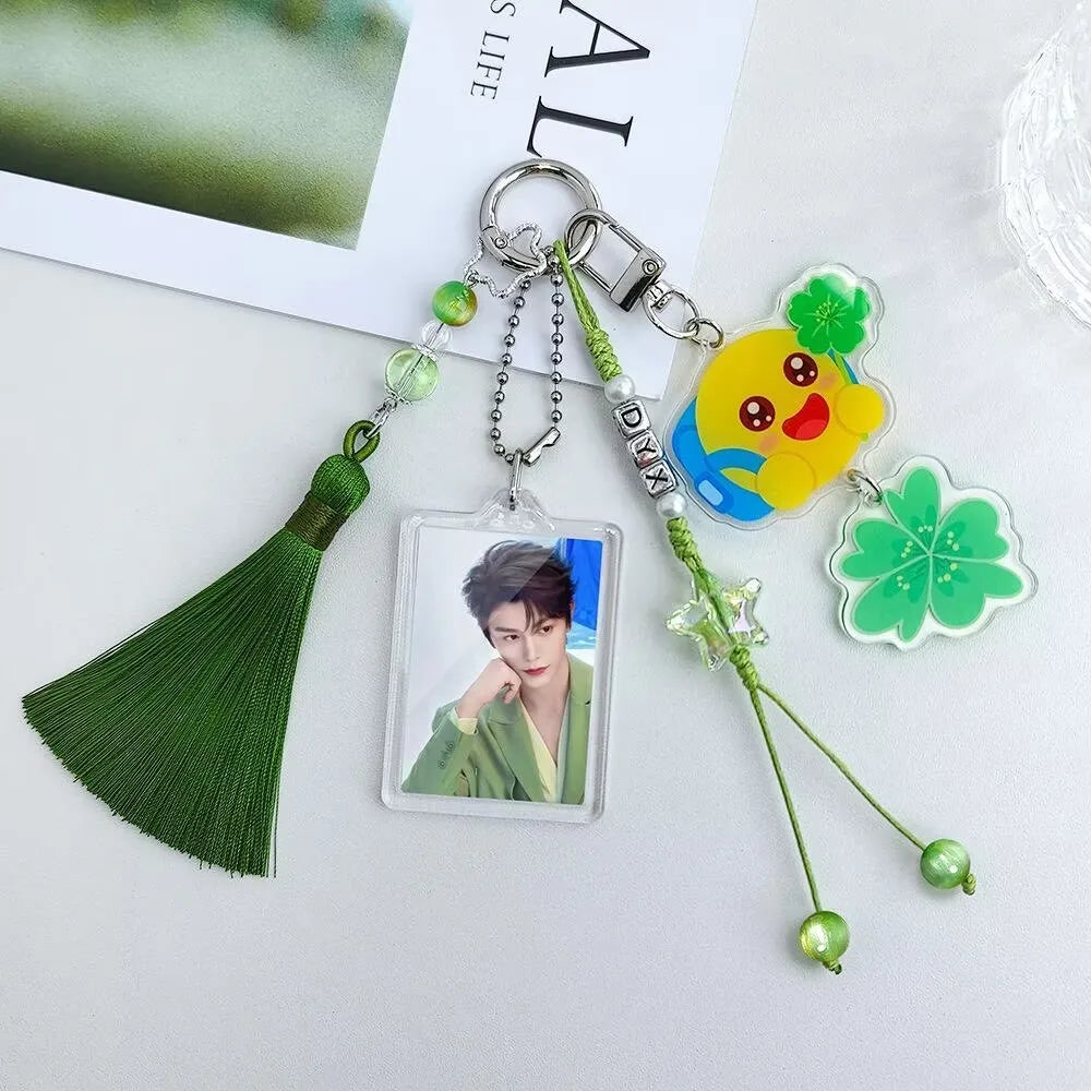 Ding Yuxi's double-sided original Haitang flower pendant backpack, customized keychain, birthday gift, concert support,