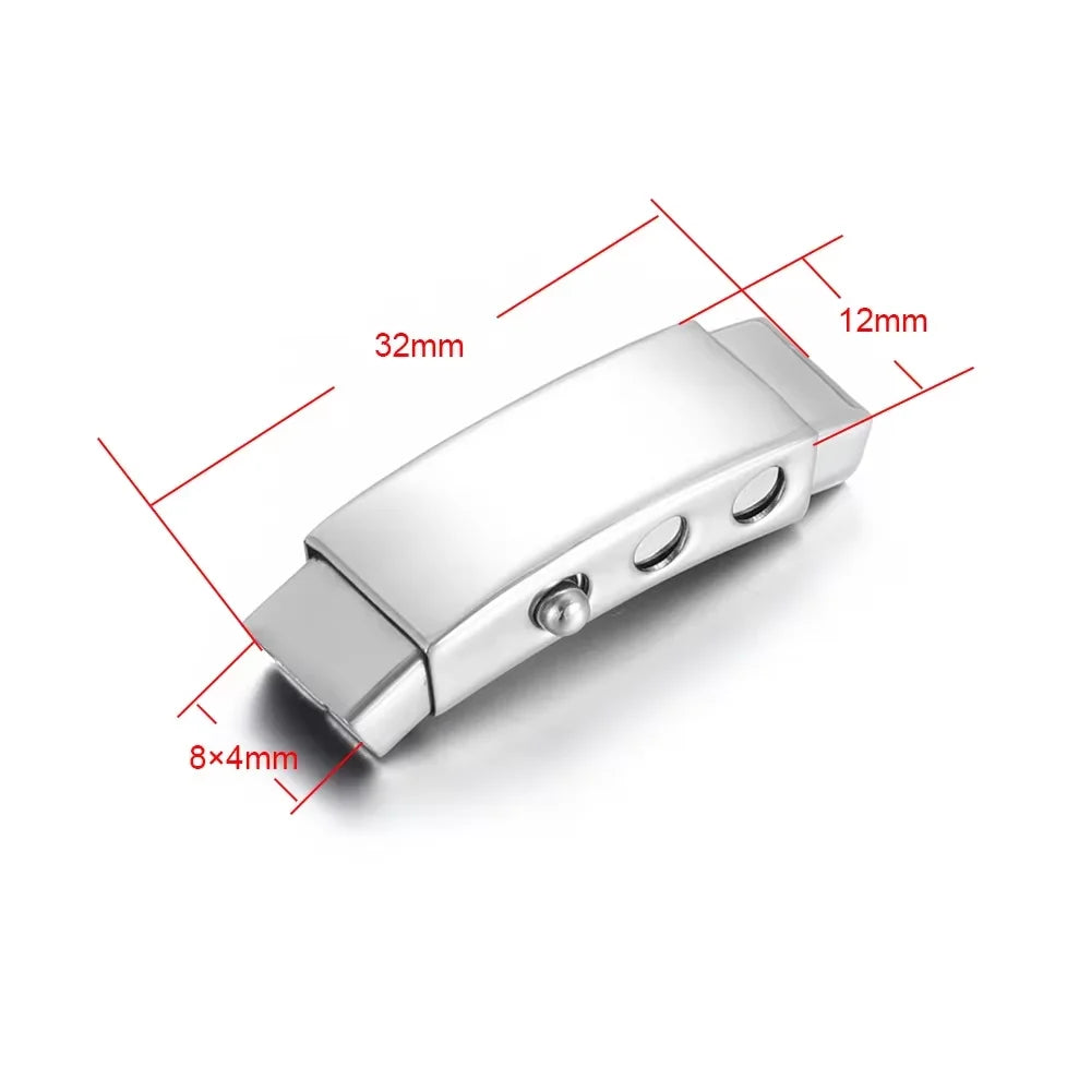 5Pcs Adjustable Stainless Steel Bayonet Clasps 3mm 4mm 5mm 6mm for DIY Leather Cord Bracelet Buckle Jewelry Making Supplies