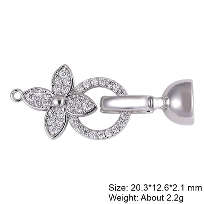 Juya DIY Women Beadwork Beads Pearls Jewlery Making Findings 18K Gold Plated Connector Fastener Lock Clasps Accessories Supplies