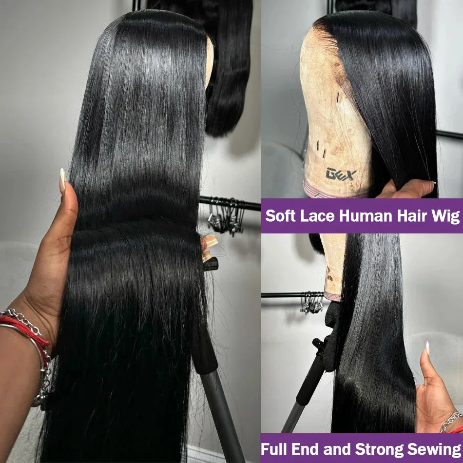 Straight 13x4 13x6 Lace Frontal Human Hair Wigs For Black Women Cheap Straight Human Hair Wig Brazilian Wig PrePluck