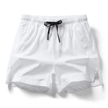 Men 2025 New  Summer Beach New Models Solid Color Fashion Leisure Comfortable Elastic Waist Double Pockets Cool Sports Shorts