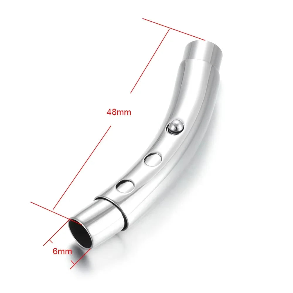 5Pcs Adjustable Stainless Steel Bayonet Clasps 3mm 4mm 5mm 6mm for DIY Leather Cord Bracelet Buckle Jewelry Making Supplies