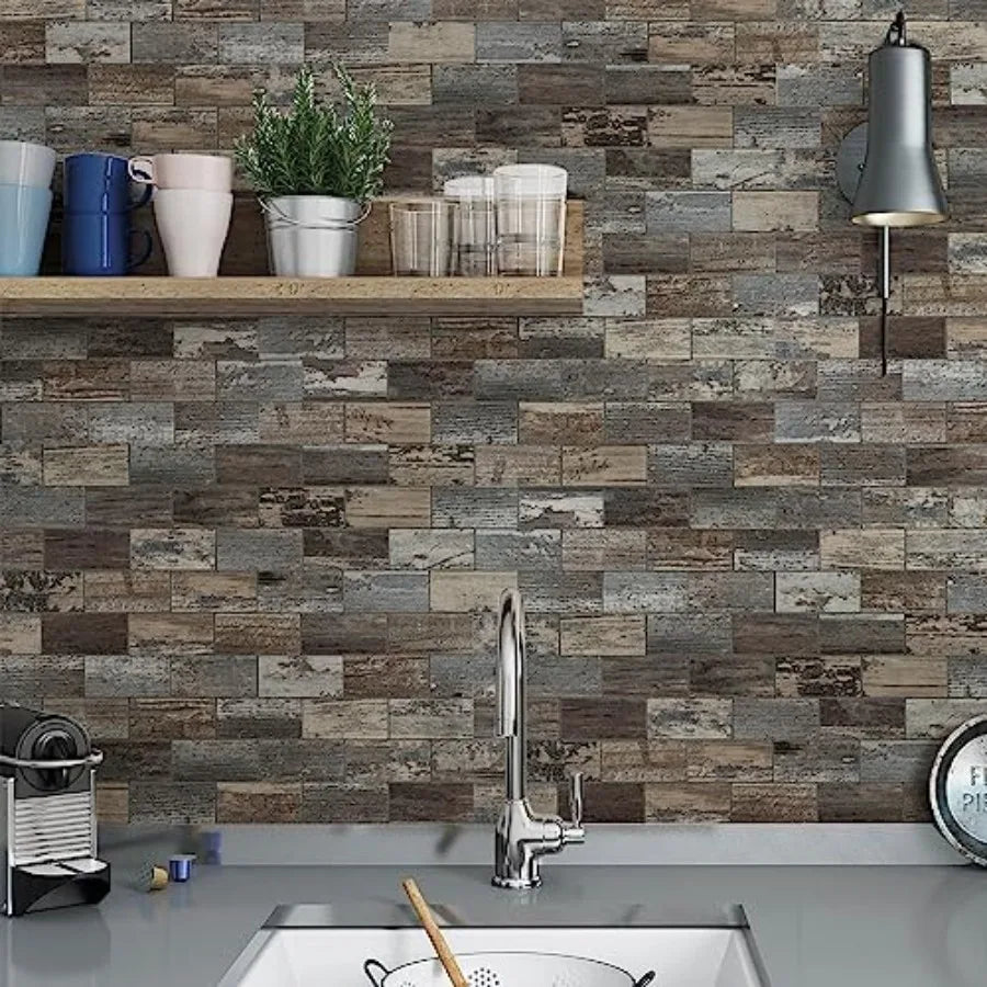 Peel and Stick Backsplash, 20 Sheets Peel and Stick Tile for Kitchen Backsplash, Self Adhesive Waterproof Backsplash Tile, PVC