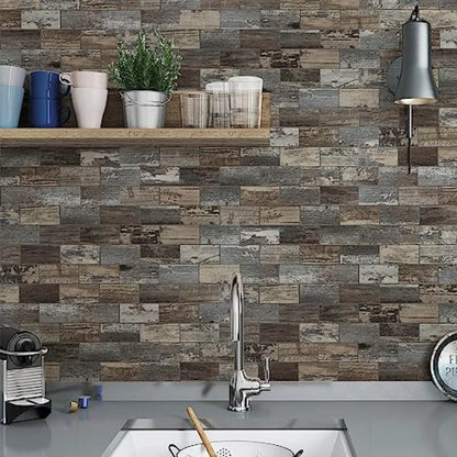 Peel and Stick Backsplash, 20 Sheets Peel and Stick Tile for Kitchen Backsplash, Self Adhesive Waterproof Backsplash Tile, PVC