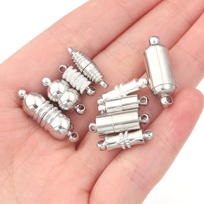 5pcs/lot Strong Magnetic Clasps Copper Plated Magnet End Clasp Connectors For Jewelry Making DIY Leather Cord Bracelets Necklace