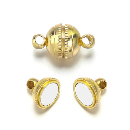 5pcs/lot Copper Strong Magnetic Clasps Round End Clasp Connectors For Jewelry Making DIY Handmade Bracelet Necklaces Accessories