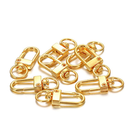 10pcs/pack Rotating Dog Buckle Snap Lobster Clasps Hooks for DIY Jewelry Making Keychain Bag Clasp Accessories Supplies