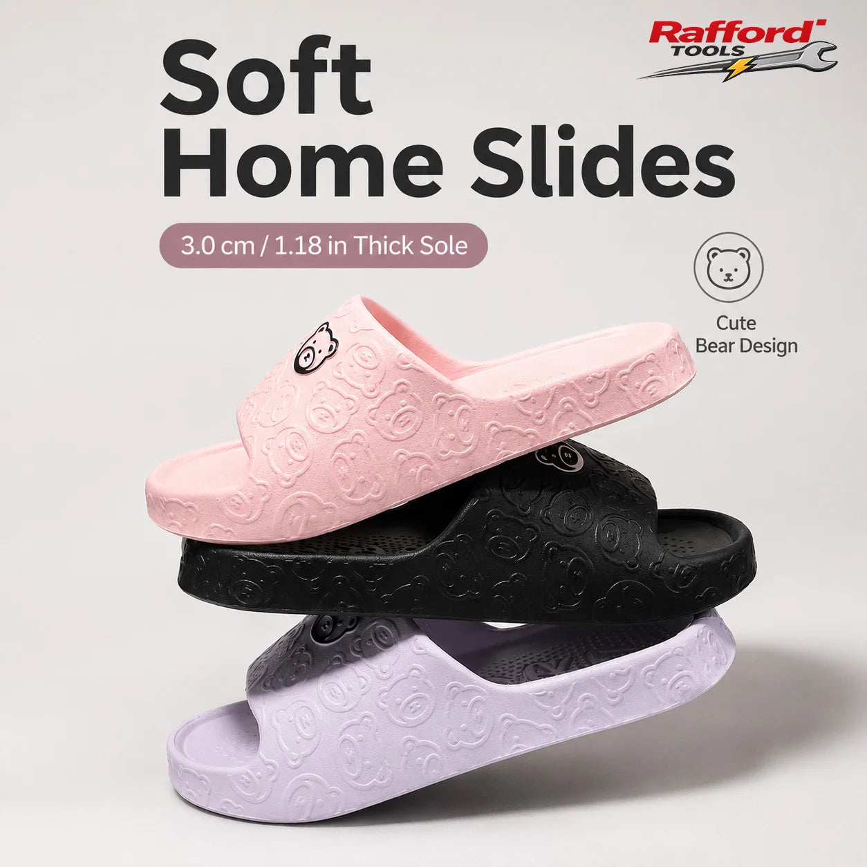 Summer Fashion Men's Slippers Printting Little Bear Sandals Indoor Bathroom Non-slip Soft Women Dormitory Casual Shoes Couple