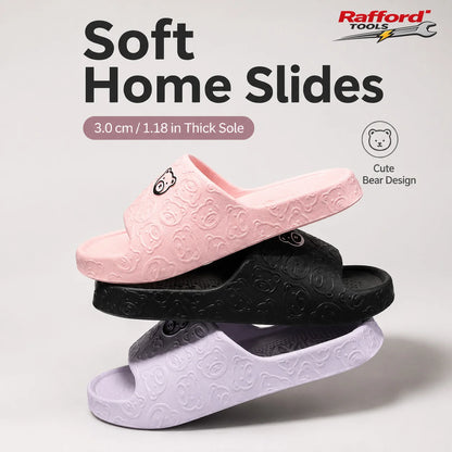 Summer Fashion Men's Slippers Printting Little Bear Sandals Indoor Bathroom Non-slip Soft Women Dormitory Casual Shoes Couple