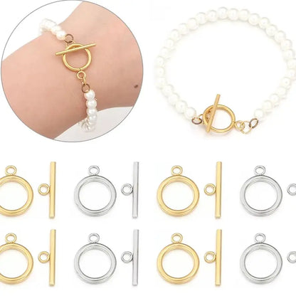4 sets/Lot High Quality Stainless Steel Toggle Clasps Bracelet OT Clasps Connectors for DIY Bracelet Necklace Jewelry Findings M