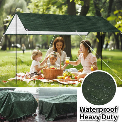 Tarpaulin Waterproof Canopy Heavy Duty Tarp Sheet Cover with Grommet Multi Rain Cover For Outdoor Terrace Plant Garden Porch