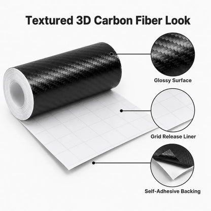 1m-10m Car Door Edge Guards Door Sill Protector Waterproof 3D Carbon Fiber Anti Collision Film Scratch Cover Strip Stickers Tape