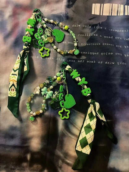Wang Yibo's support package hanging, green keychain, concert decoration gift, high beauty peripheral