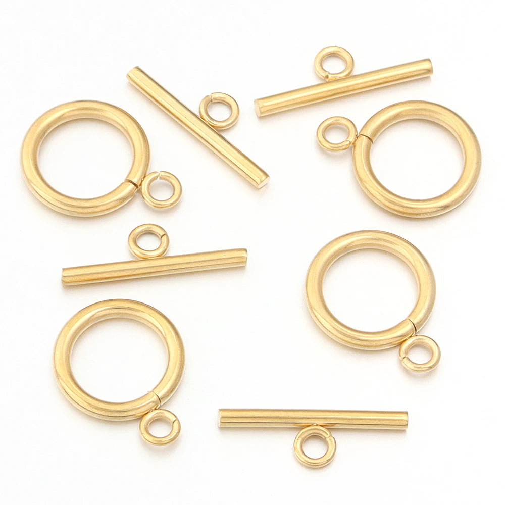 4 sets/Lot High Quality Stainless Steel Toggle Clasps Bracelet OT Clasps Connectors for DIY Bracelet Necklace Jewelry Findings M