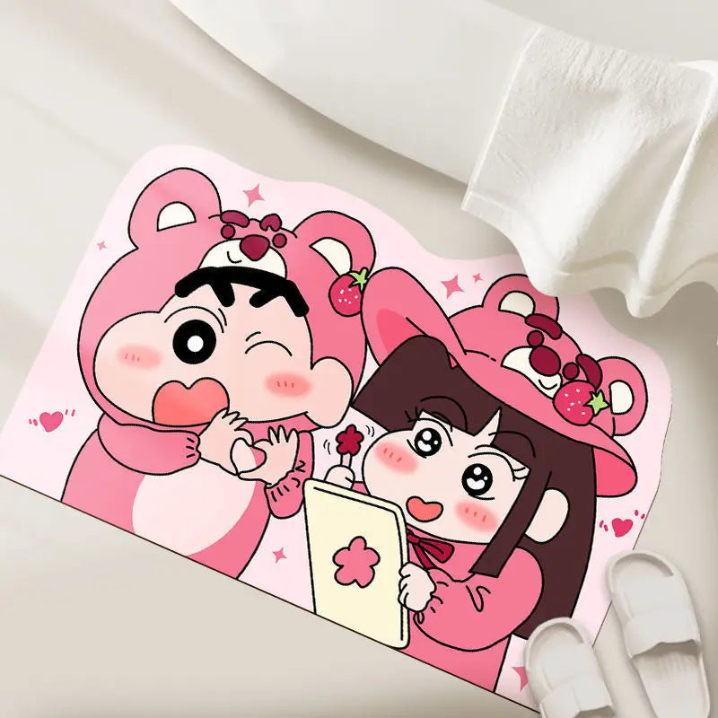 30*40cm Shower Room Water Uptake Mat Quick Drying Fashionable and Exquisite Cartoon Anime Soft and Comfortable Anime Periphe