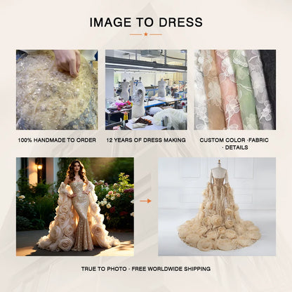 Maternity Photoshoot Dresses Organza Ruffles Wedding Dresses Long Train Photo Shoot Dress Props Bridal Shower Robe YW250027