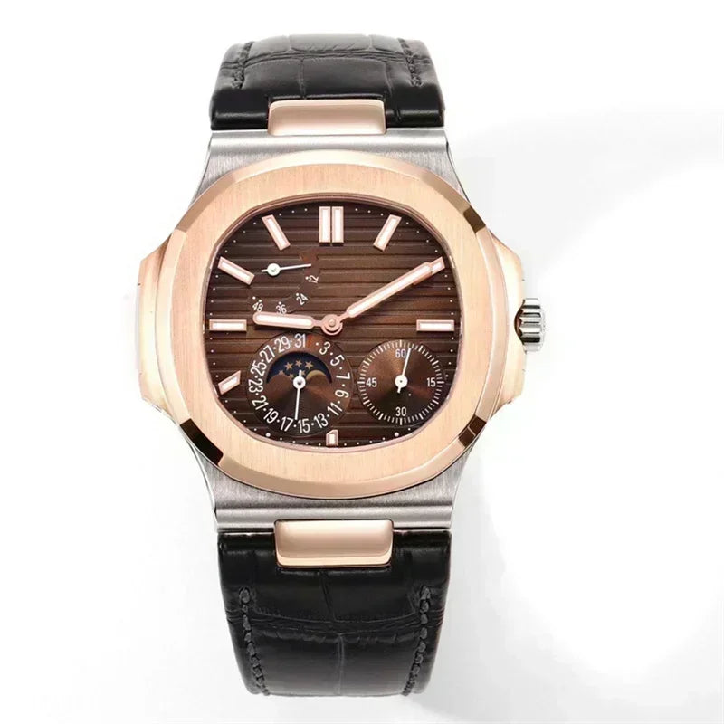 Luxury Brand Men Watch Automatic Mechanical Multi-functional Watches Stainless Steel Sapphire Leather Watch for Men