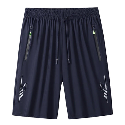 Summer Men's Shorts Cool Sportswear Running Sport Shorts Casual Bottoms Gym Fitness Training Jogging Short Pants Men Black Gray