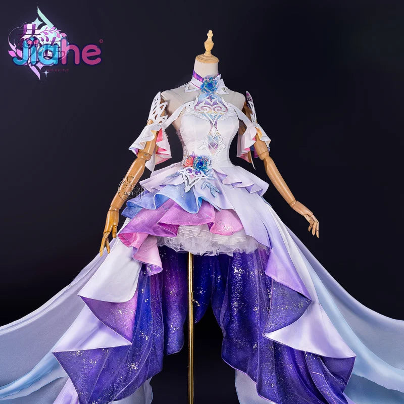 Game Honkai：Star Rail Cyrene Cosplay Costume New Form Cyrene Dress for Women Halloween Carnival Elegant Uniform Props Wig Set