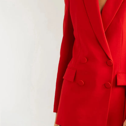 Allingentle Red PantSuit Women's 2 Piece Suit Set Elegant Pant Suit Set Business Party Blazer Office Work Outfits Customize