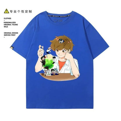 Go for It, Nakamura! Nakamura Okuto Hirose Aiki T-Shirt Cartoon Printed Top Summer Anime Cosplay Outfit Gift Men Women Halloween