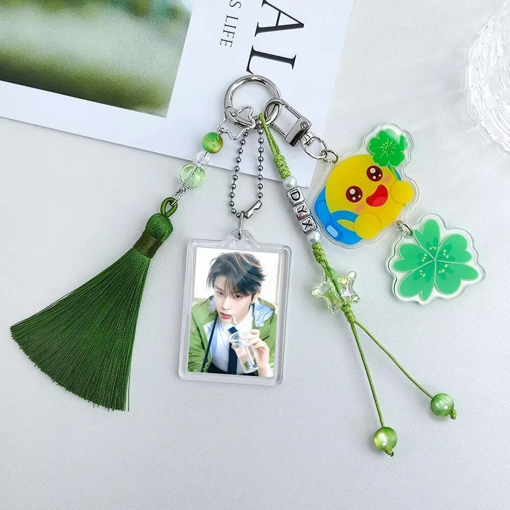 Ding Yuxi's double-sided original Haitang flower pendant backpack, customized keychain, birthday gift, concert support,