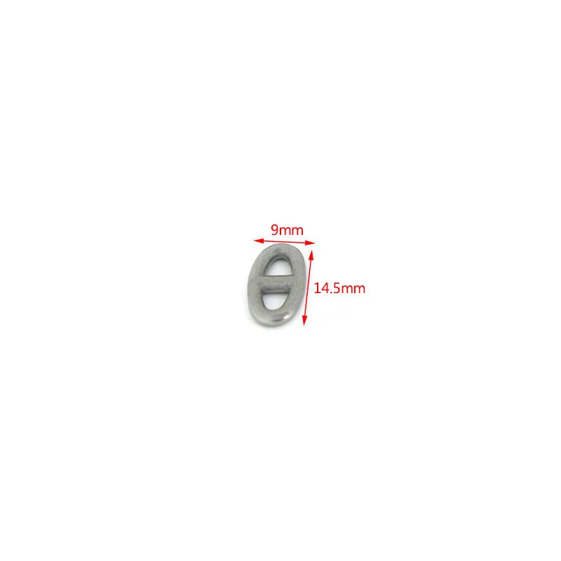 10Pcs Stainless Steel Double Hole Oval Connector Charms Jewelry Making Findings Accessories