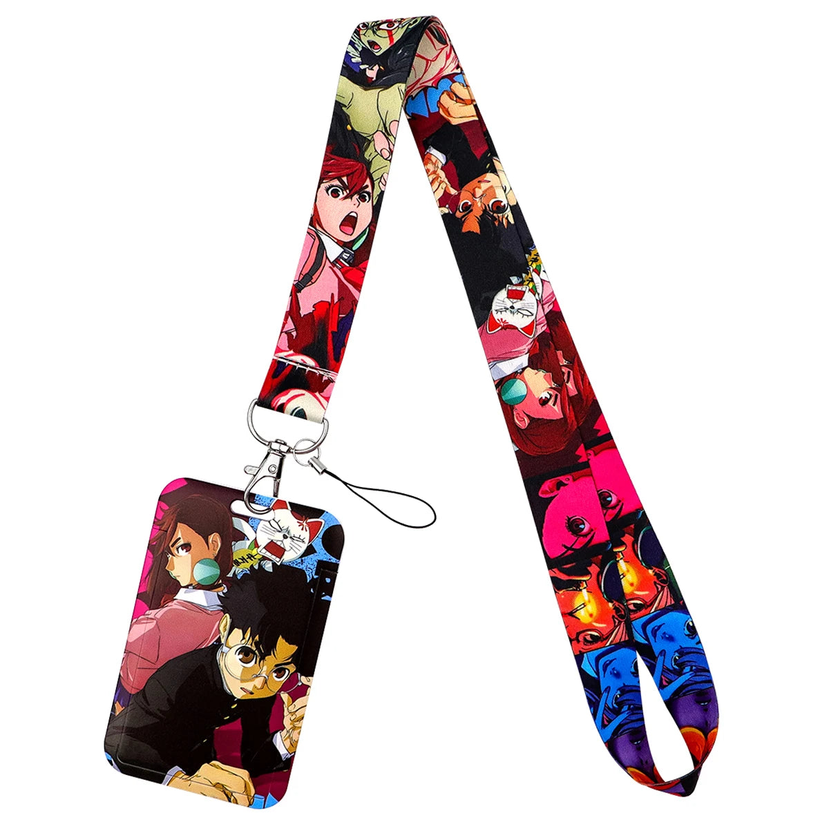 Cartoon Cat Monster ID Badge Holder Lanyards Anime Door Card Case Hanging Rope Neck Strap Keychain Business Card Gift
